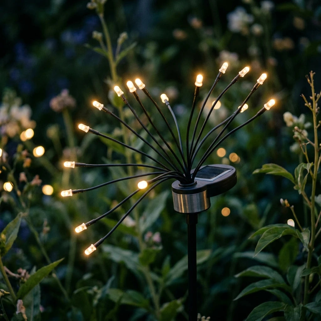 Solar Firefly Garden Lights - Swaying Waterproof Outdoor Decor (Warm White)