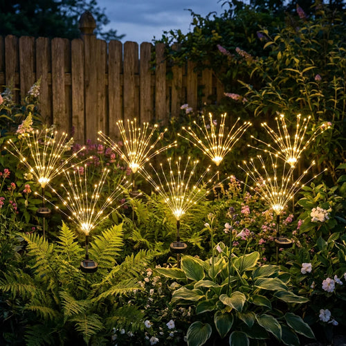 Solar Firefly Garden Lights - Swaying Waterproof Outdoor Decor (Warm White)